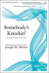 Somebody's Knockin' SATB choral sheet music cover